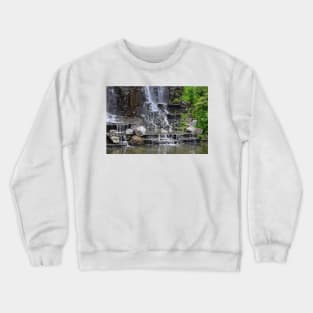 Waterfall on Campus of Far East Federal University, Vladivostok, Russia Crewneck Sweatshirt